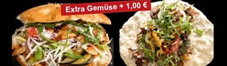 Falafel im Brot und Falafel Yufka